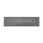LITTON LANE Fresh Produce From Local Farm Iron Decorative Sign - Rustic Farmhouse Wall Decor thumbnail 4
