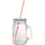 Starfrit Gourmet By Starfrit 12-Piece Glass Mason Jar Mug Set with Lids and Reusable Straws, 16 oz. thumbnail 3