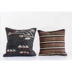 3R Studios Multicolor Striped Kilim Jute and Wool Blend 18 in. x 18 in. Throw Pillow thumbnail 2
