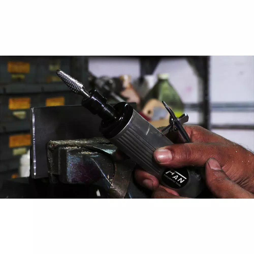 Drill America 1/4 in. x 5/8 in. Cylindrical End Cut Solid Carbide Burr Rotary File Bit