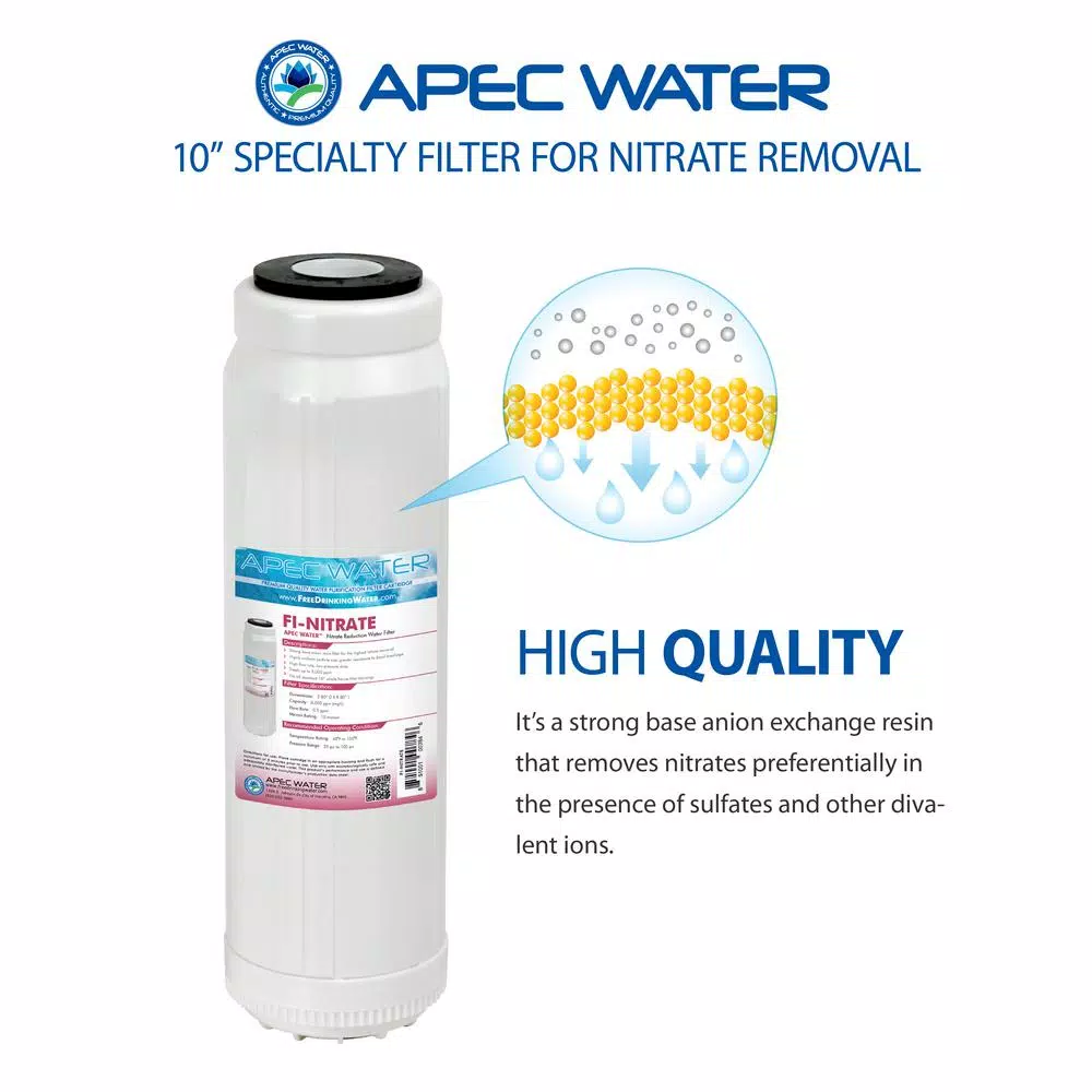 APEC Water Systems 10 in. Nitrate Reduction Water Filter Cartridge - Anion Exchange Resin