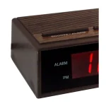 Westclox Woodgrain LED Digital Alarm Clock, Rustic Brown thumbnail 3