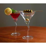 Abigails Martini 13 oz. Glass with Wavy Stem, Set of 4 thumbnail 4