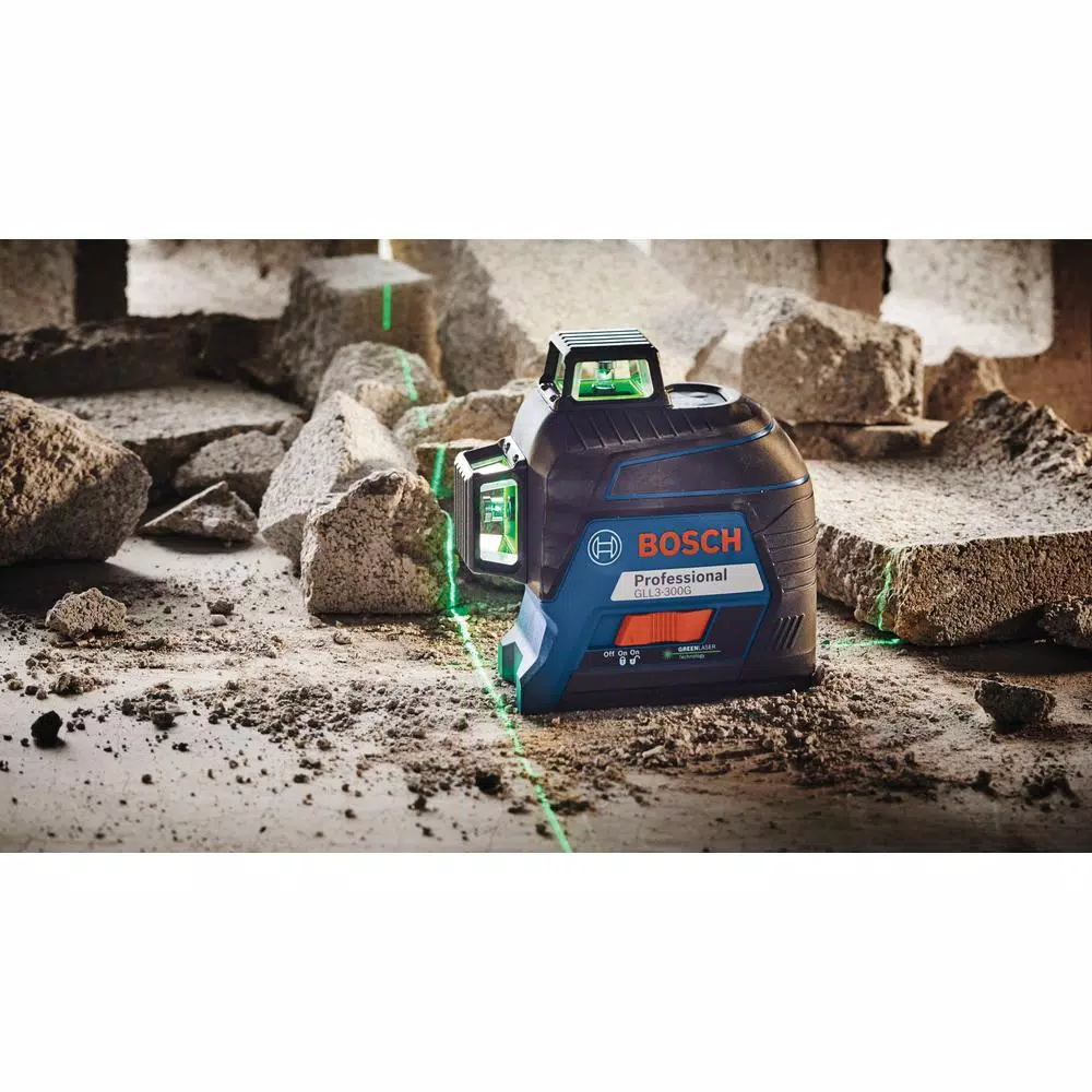 Bosch GLL3-300G 360-Degree Green Self-Leveling 3-Plane Laser Level