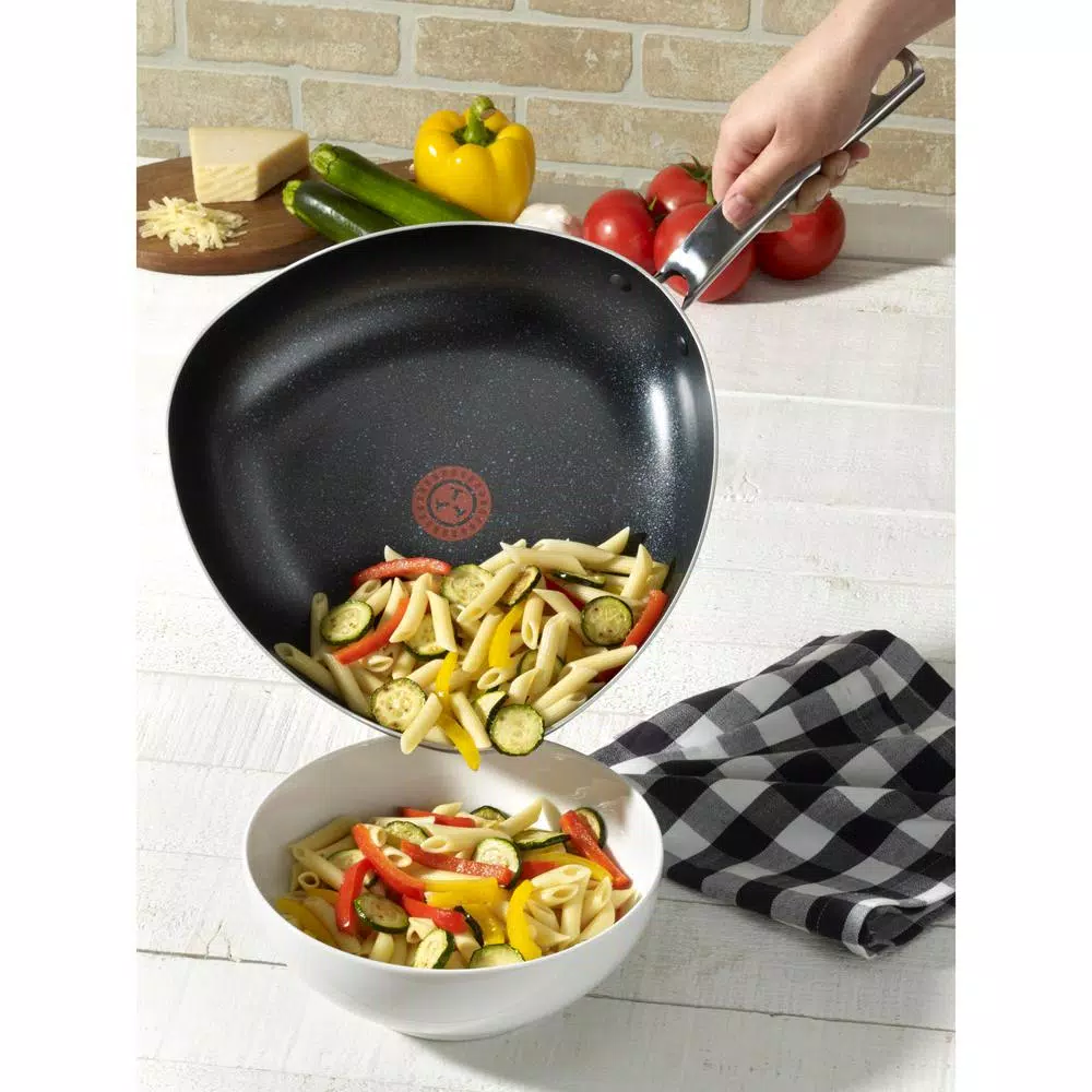 T-fal HeatMaster 4 Qt. Aluminum Nonstick Saute Pan, Gray