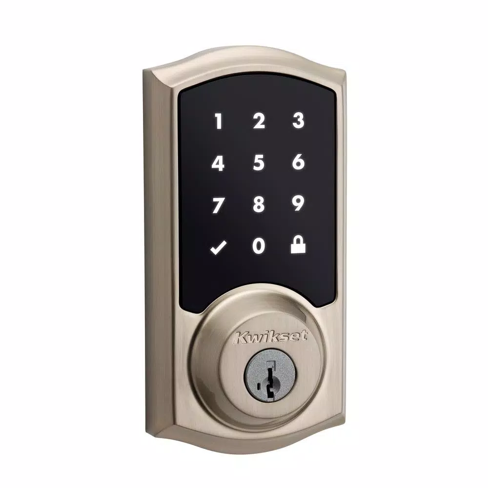 Kwikset SmartCode 916 Z-Wave Smart Deadbolt with SmartKey Security, Satin Nickel