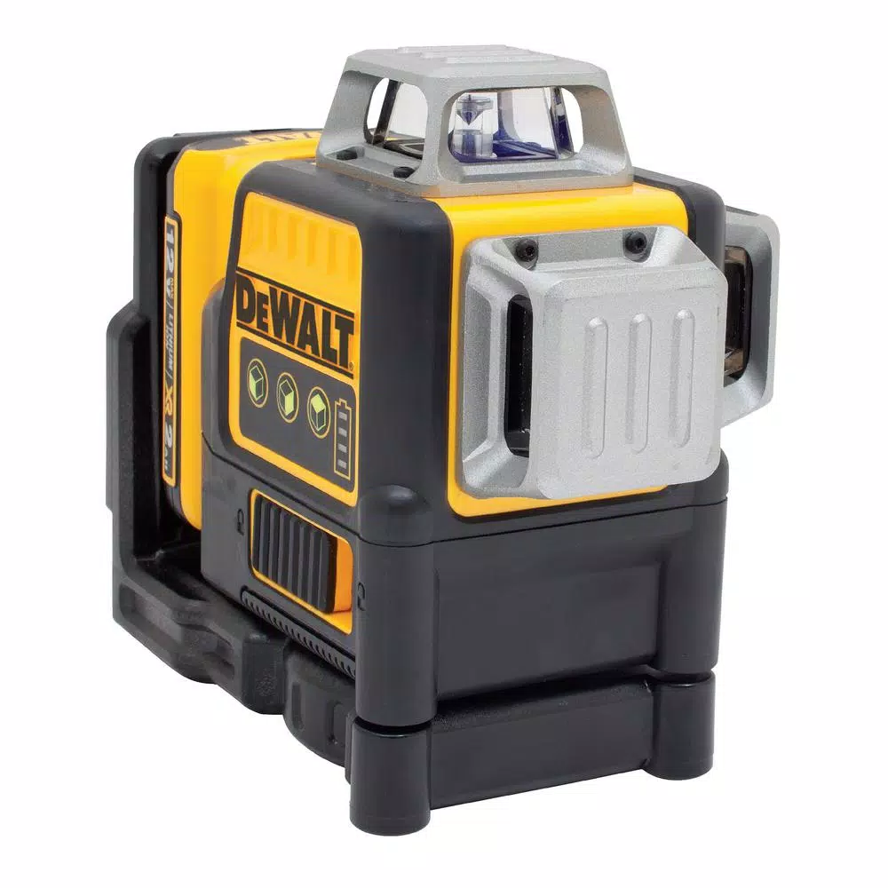 DEWALT 12V MAX Lithium-Ion 3-Beam 360-Degree Green Laser Level Kit with TOUGHSYSTEM 22 in. Tool Box