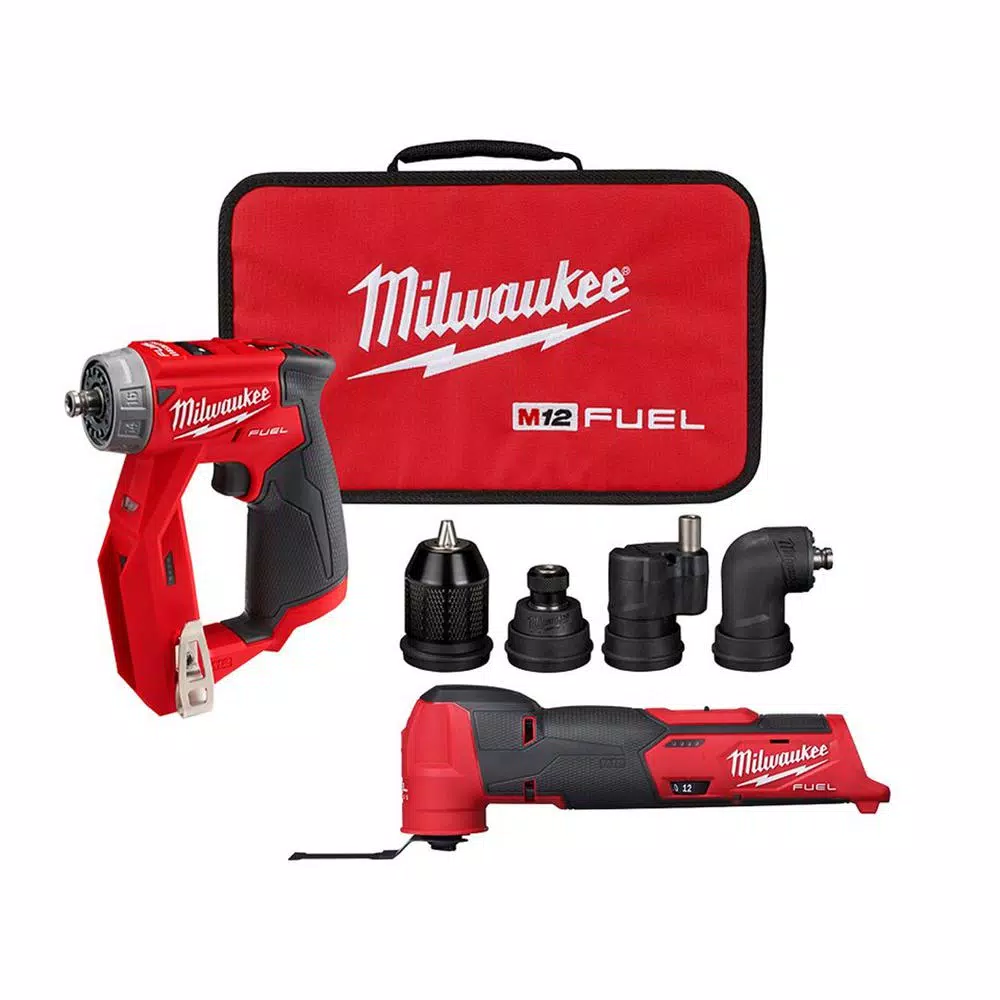 Milwaukee M12 FUEL 12V Brushless 4-in-1 Installation Drill Driver and Oscillating Multi-Tool Set (Tool-Only)