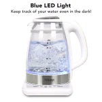 Tribest Glass Raw Tea Kettle, 1.7L Electric Kettle with Precision Temperature Presets, White thumbnail 2