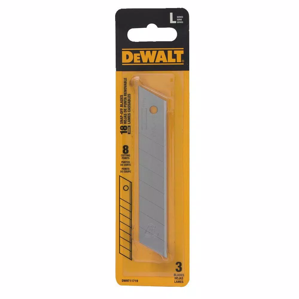 DEWALT DWHT11719 18 mm Snap Blades, 3-Piece Set