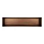 Kate and Laurel Forgeham Bronze Decorative Trough Tray - Antique Copper Metal Rectangle Organizer thumbnail 4