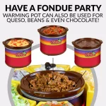 TACO TUESDAY Red Lazy Susan Taco Bar with 16 oz. Removable Warming Pot and 4 Taco Holders thumbnail 6