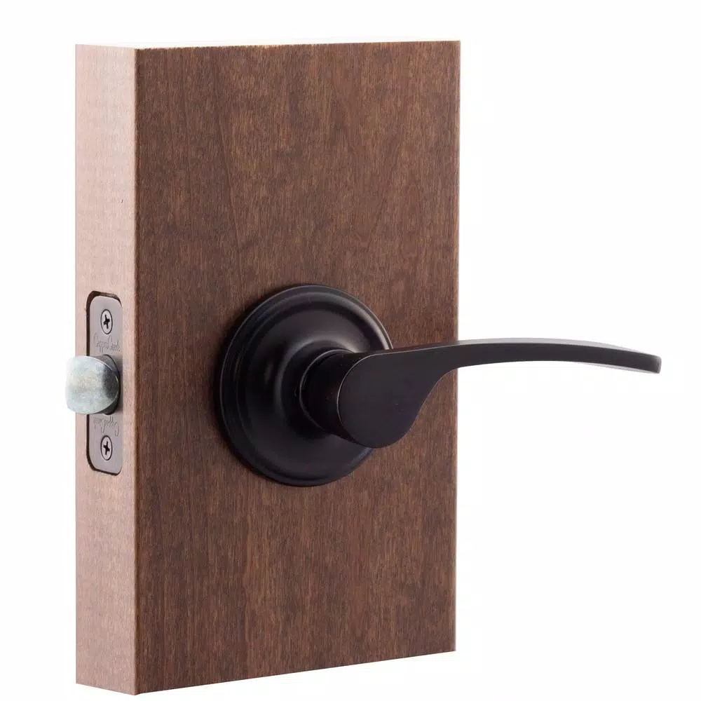 Copper Creek Scandinavian Kash Black Passage Lever Door Handle, Modern Interior Zinc Hardware