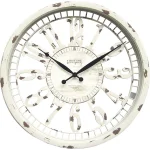 FirsTime Whitney 20 in. Farmhouse Wall Clock - Antique Cream Distressed Finish thumbnail 2