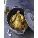 Chasseur 6 qt. Oval Enameled Cast Iron Dutch Oven with Lid, Caviar Grey thumbnail 2