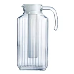 Luminarc Quadro 57.5 oz Glass Jug with Infuser and White Lid thumbnail 1