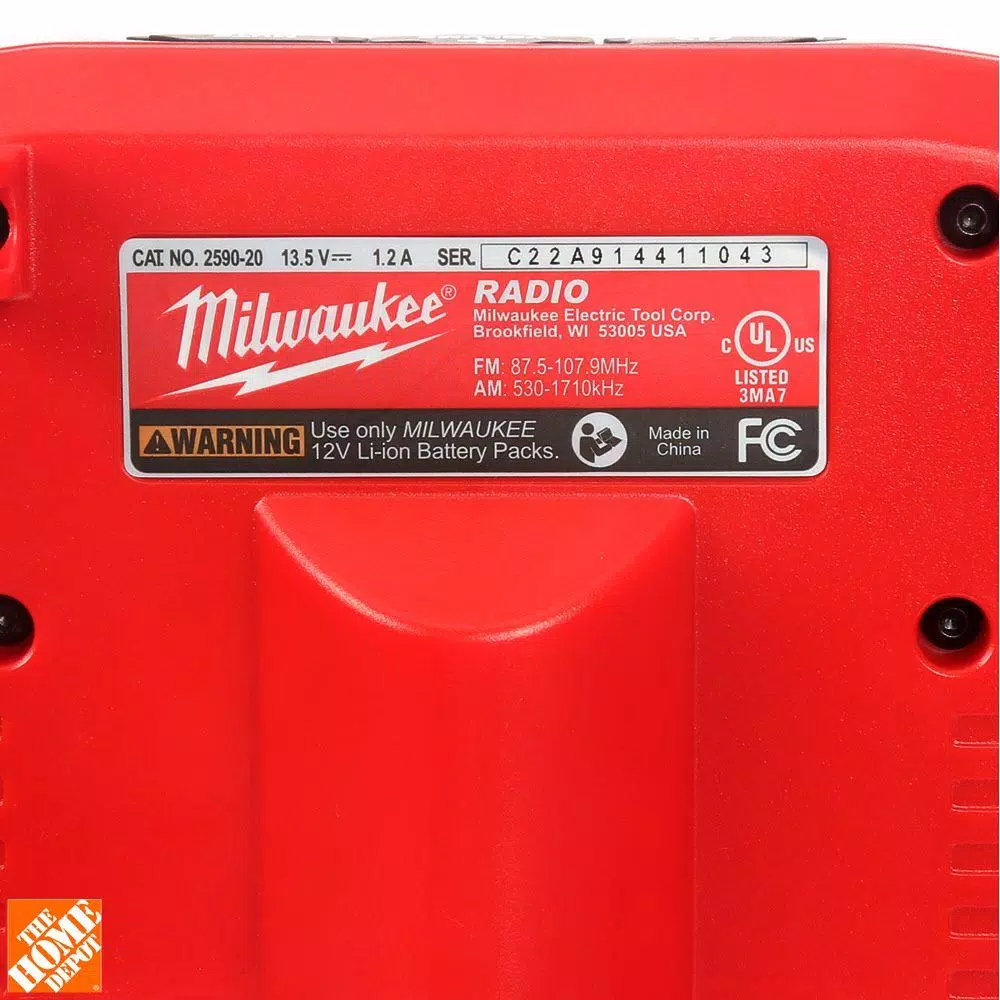 Milwaukee M12 12V Lithium-Ion Cordless Job-Site Radio (Tool-Only)