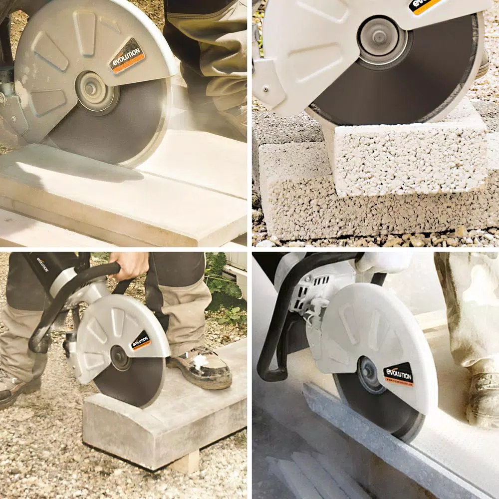 Evolution Power Tools 12 in. 15 Amp Corded Portable Concrete Saw with Diamond Blade