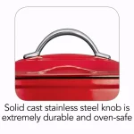 Tramontina Gourmet 6.5 qt. Oval Enameled Cast Iron Dutch Oven with Lid, Gradated Red thumbnail 4