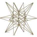 Crystal Art Gallery Gold Painted Metal Star Large Figurine - Modern Geometric Home Decor thumbnail 2