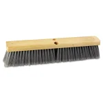 Boardwalk 18 in. Flagged Polypropylene Bristle Floor Brush Head with Hardwood Block thumbnail 1