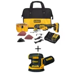 DEWALT 20V MAX XR Brushless 3-Speed Oscillating Multi-Tool & 5 in. Random Orbital Sander Kit thumbnail 1