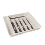 Real Solutions for Real Life Expandable White Plastic Utility Drawer Organizer Tray with 8 Compartments thumbnail 1