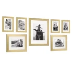 Stonebriar Collection Stonebriar Decorative Stamped Gold Metal Picture Frame Set, 7-Piece Gallery Wall Set thumbnail 2