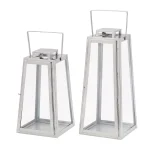 Home Decorators Collection Silver Metal Candle Lanterns, Set of 2 thumbnail 6