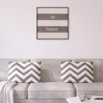 Pinnacle Be Happy Rustic Wood Plank Decorative Wall Art Sign - 20 x 20 in. thumbnail 1