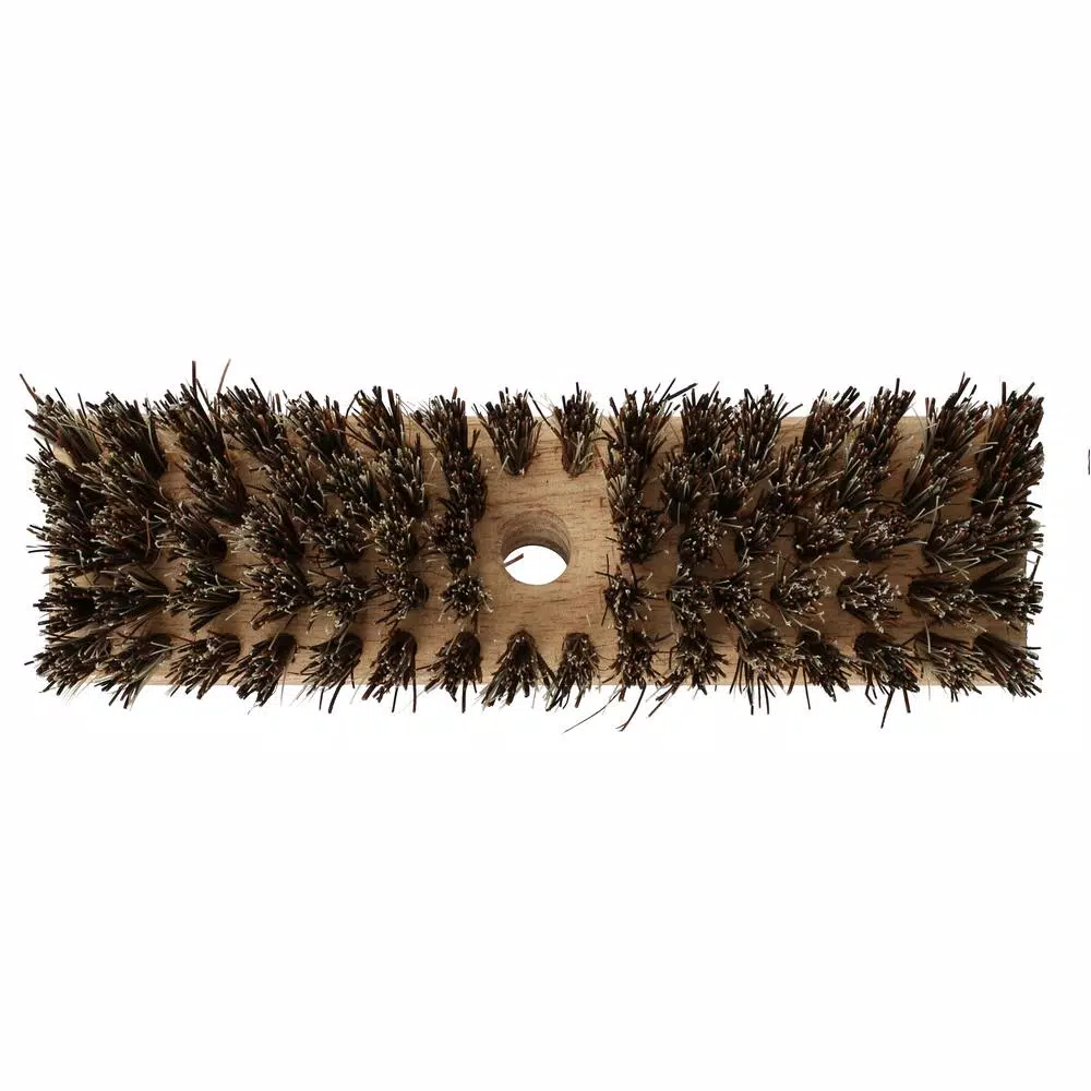 Quickie Professional Wood Block Deck Scrub Brush with Hard Poly Bristles