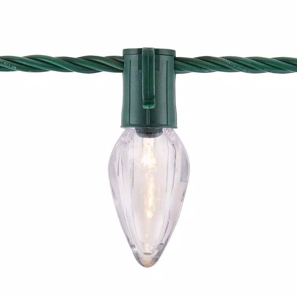 Home Accents Holiday C9 LED Warm White String Lights, 100 Count (Set of 2), 65.4 ft Total Length, Indoor/Outdoor