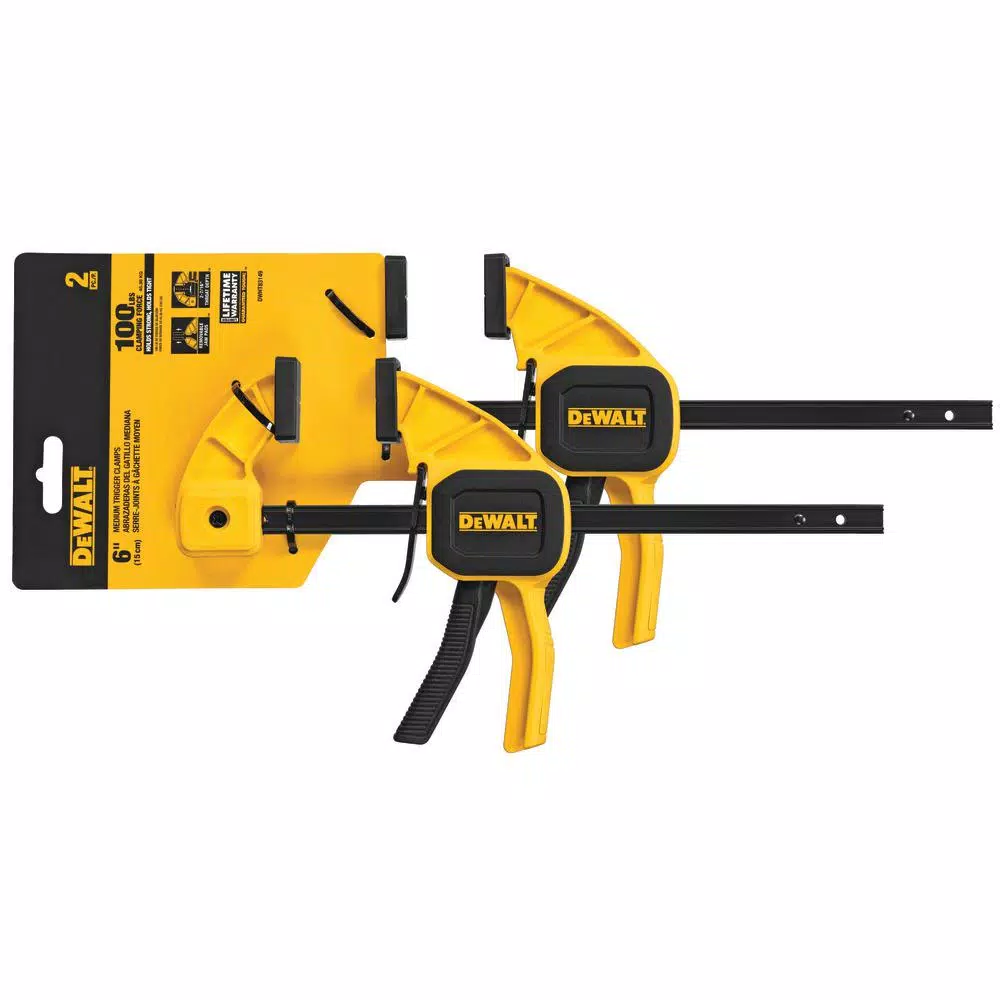 DEWALT 6 in. Trigger Clamps, 100 lbs. Clamping Force (2-Pack)
