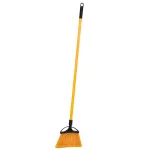 Alpine Industries 10 in. Angle Broom with Fiberglass Handle, Yellow (3-Pack) thumbnail 1