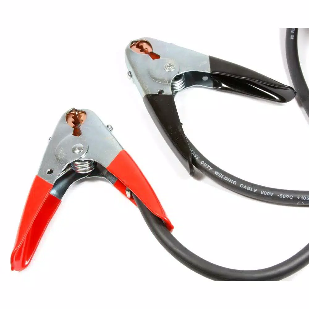 Forney 25 ft. 2-Gauge Heavy Duty Battery Jumper Cables with 500-Amp Clamps