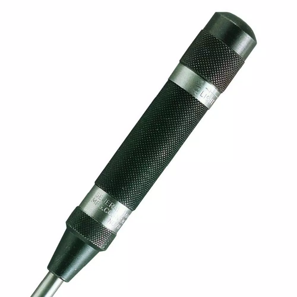General Tools Heavy-Duty Automatic Center Punch with Adjustable Impact and Replaceable Steel Point