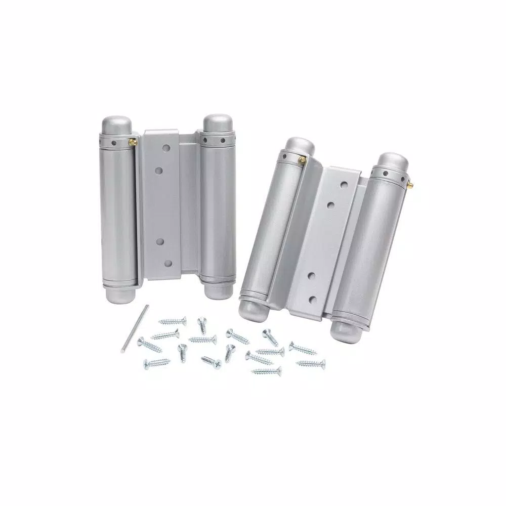Taco Trans Atlantic 4 in. Double Acting Spring Hinge, Galvanneal (Set of 2)