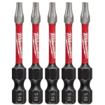 Milwaukee SHOCKWAVE Torx #15 2 in. Impact Duty Steel Screwdriver Bits, 5-Pack thumbnail 1