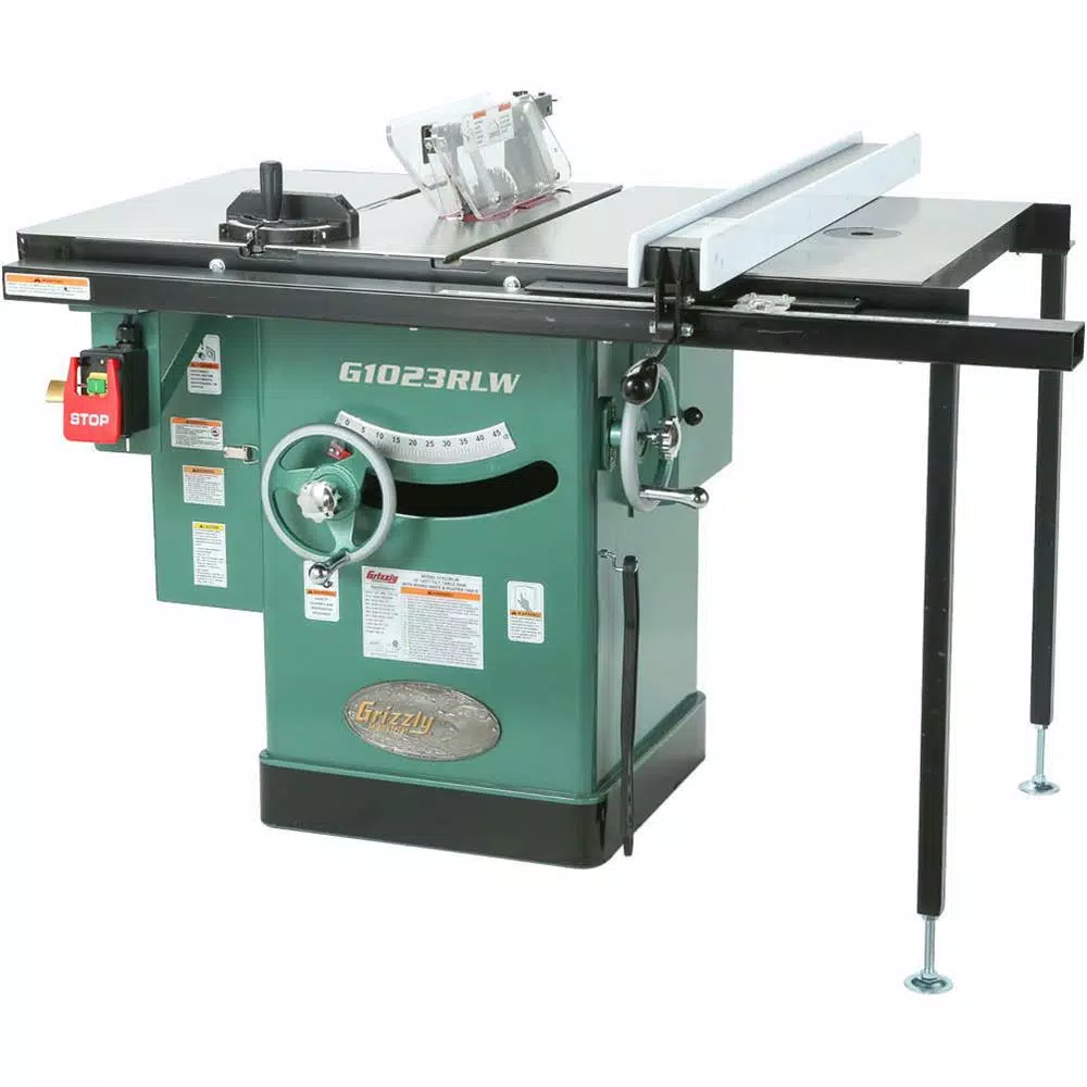 Grizzly Industrial 10 in. 3 HP 240-Volt Cabinet Table Saw with Built-in Router Table Extension