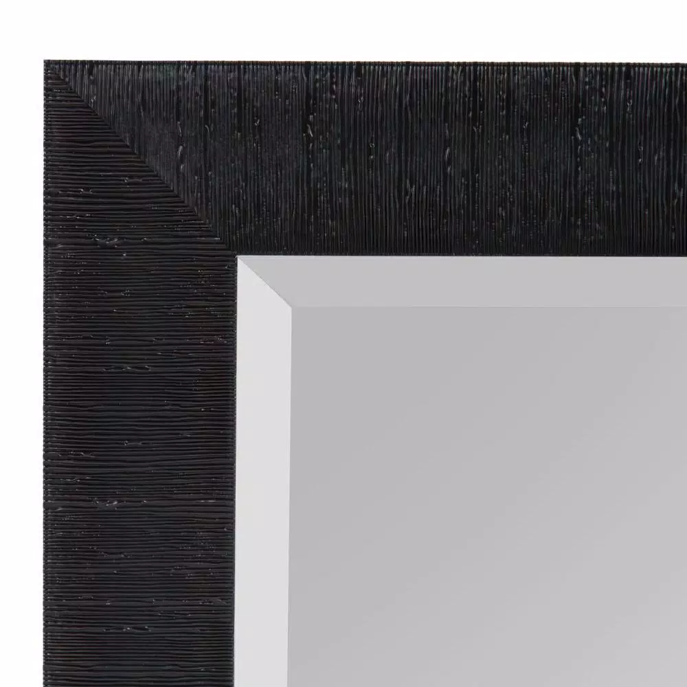 Kate and Laurel Reyna Large Black Beveled Glass Contemporary Accent Mirror