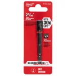 Milwaukee SHOCKWAVE 1/4 in. x 2-9/16 in. Magnetic Nut Driver, Impact Duty thumbnail 2
