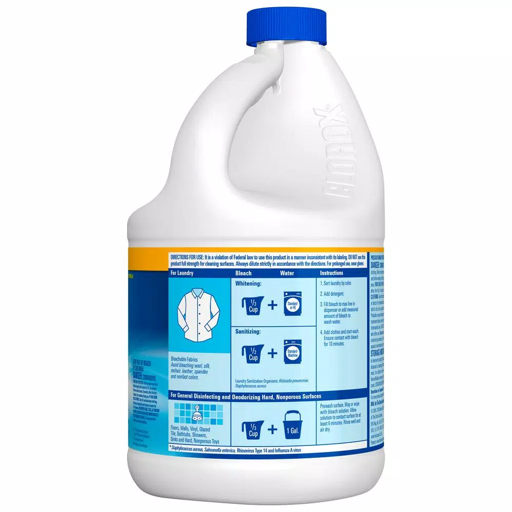 Clorox Disinfecting Bleach Regular Concentrated Liquid Cleaner, 81 oz