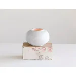 3R Studios White Handmade Marble Decorative Rose Bowl Vase with Distressed Finish thumbnail 2