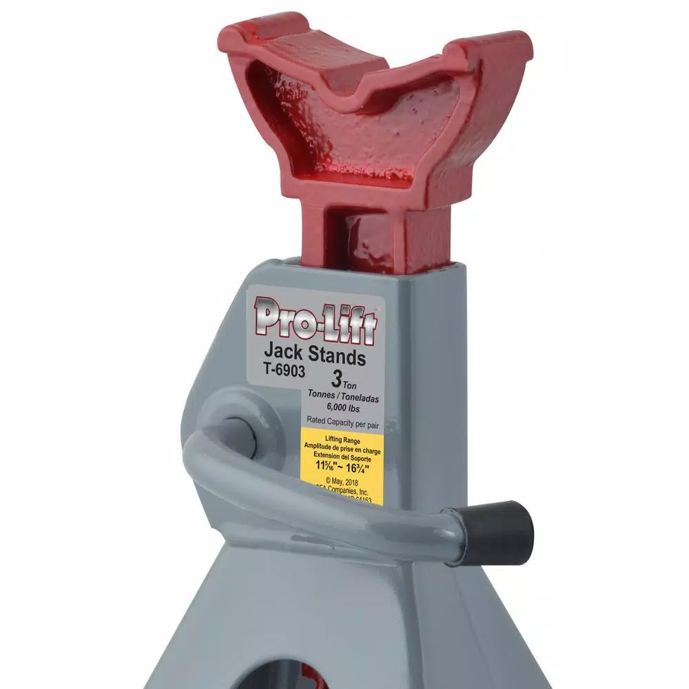 Pro-Lift T-6903 3-Ton Jack Stands with Ductile Cast Iron Ratchet Bar (Pair)