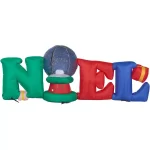 Fraser Hill Farm 8 ft. NOEL Snow Globe Christmas Inflatable with Animated Lights thumbnail 10