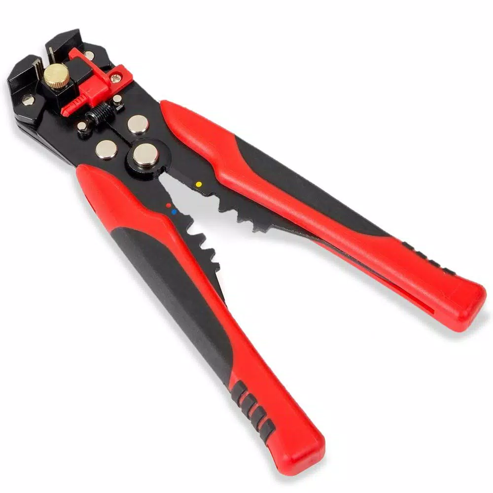 XtremepowerUS Stark 8 in. Self-Adjusting Wire Stripper, Cutter, and Crimper for 4-22 AWG
