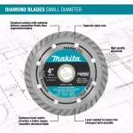 Makita 4-1/2 in. Turbo Rim Diamond Blade, 2-Pack thumbnail 2