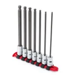 Husky 14-Piece 3/8 in. Drive Long Ball-End Hex Bit Socket Set, SAE and Metric thumbnail 3
