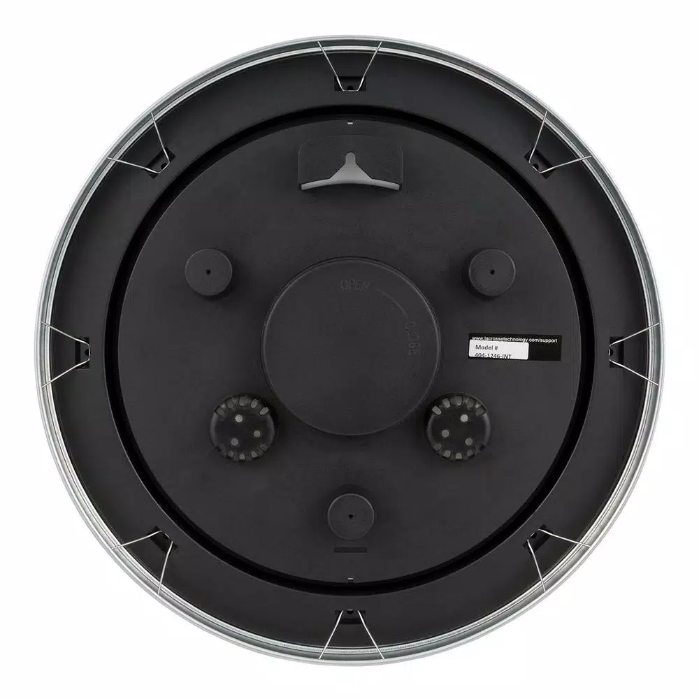 La Crosse Technology 18 in. Galvanized Metal Atomic Analog Wall Clock - Indoor/Outdoor Weather Resistant