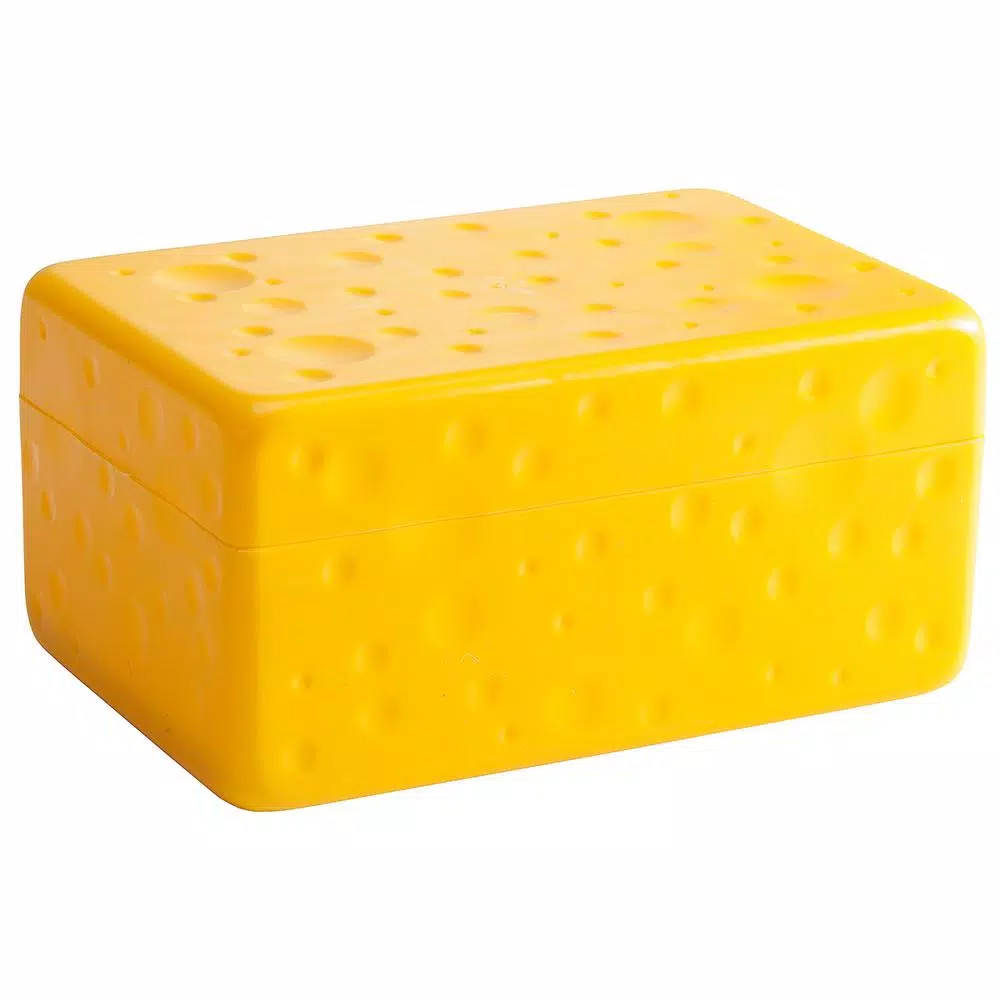 Hutzler Cheese Saver Food Storage Containers, 2-Pack, Yellow